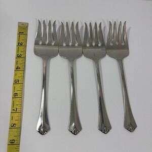 Oneida Westgate Royal Crest Set of 4 Cold Meat Fork USA Made